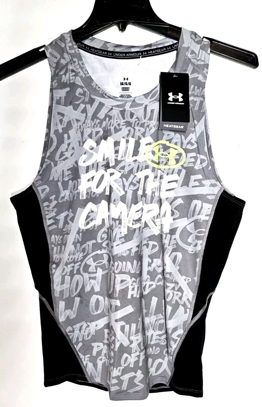 Under Armour Heatgear Message Men’s compression Shirt 1384027 011  Large