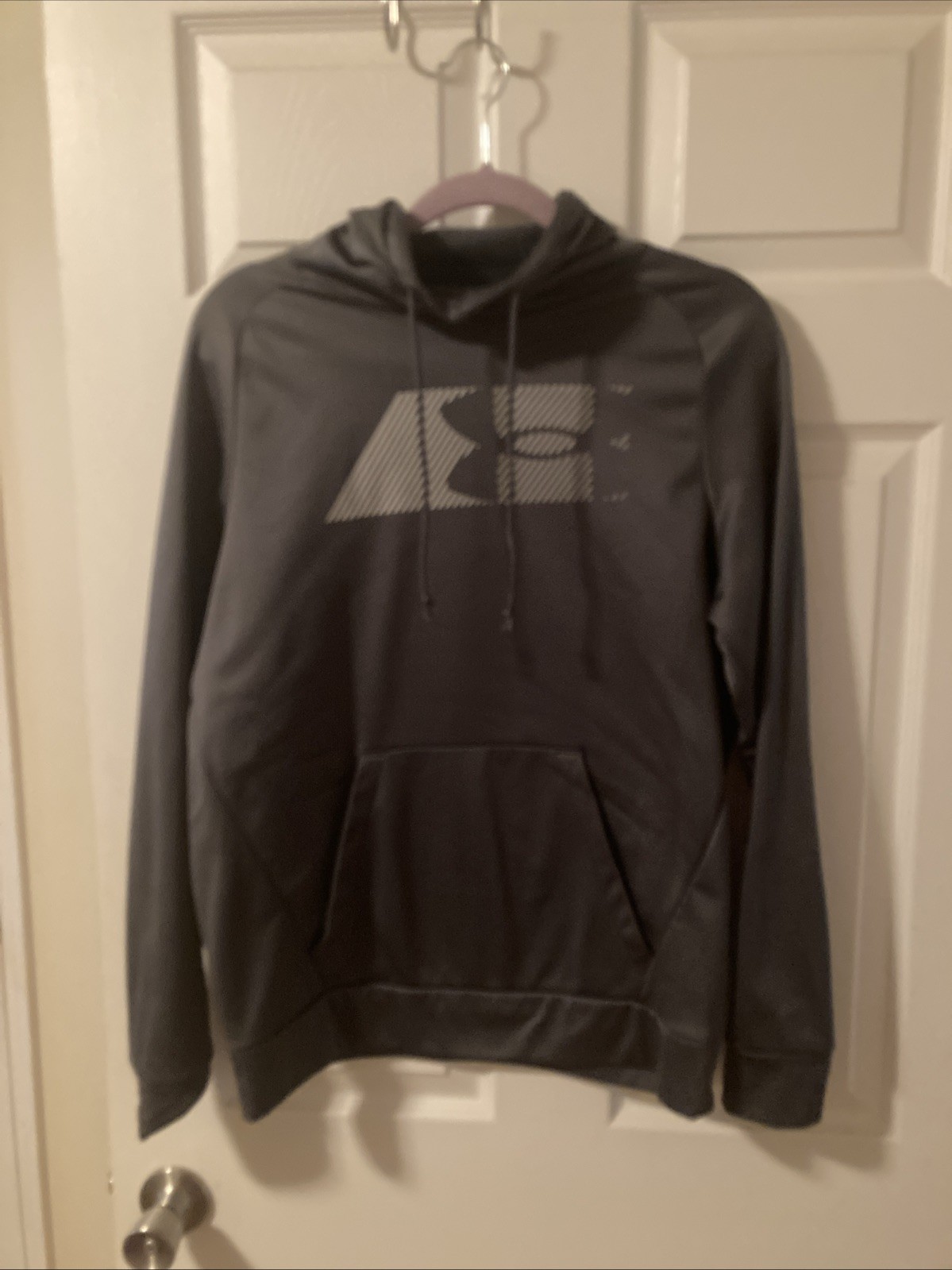 Under Armour UA Men’s Fleece Graphic Hoodie Pullover Small Pitch Gray 1373404