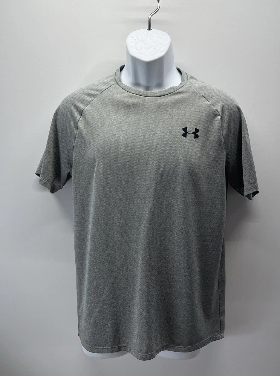 Under Armour Tech Tee Heat Gear Gray Loose Fit Lightweight Shirt Men’s Small
