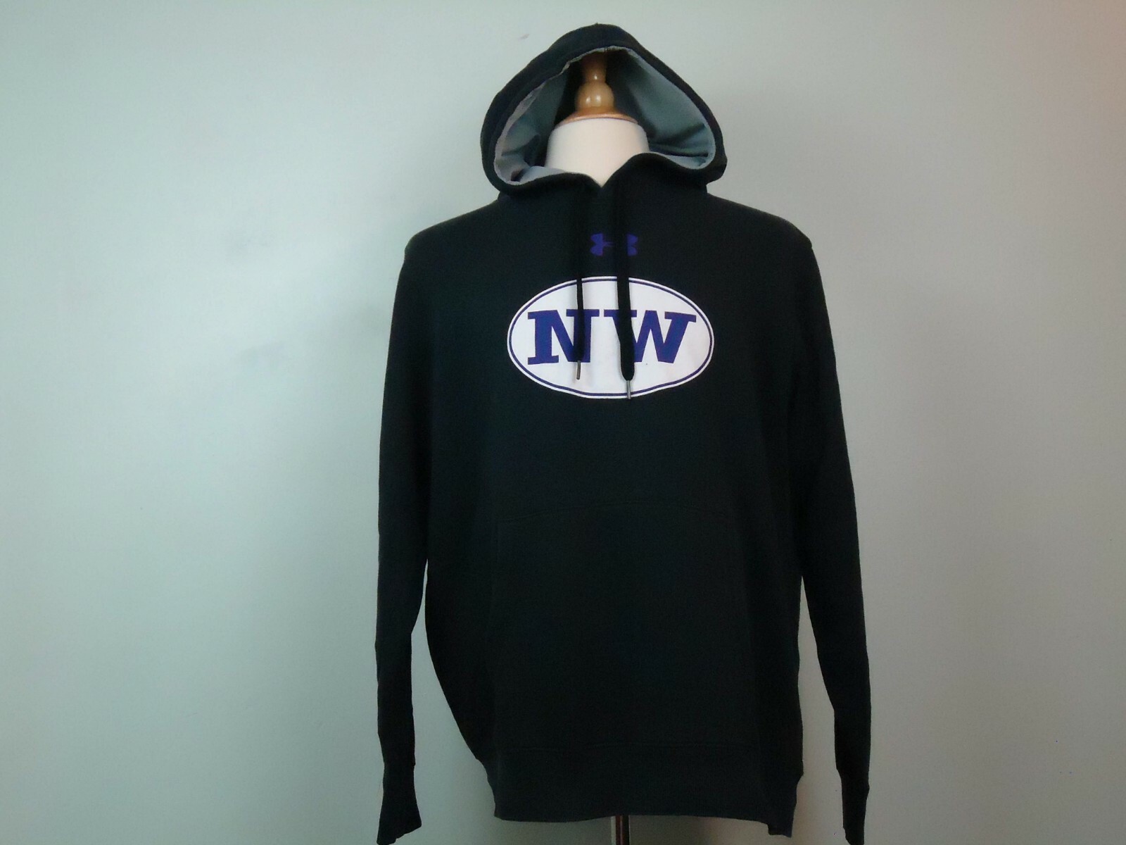 Under Armour NW Sign Men’s Black Loose Hoodie Cotton Blend Size L