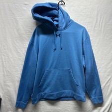Under Armor Logo Hoodie Loose Large Sky Blue