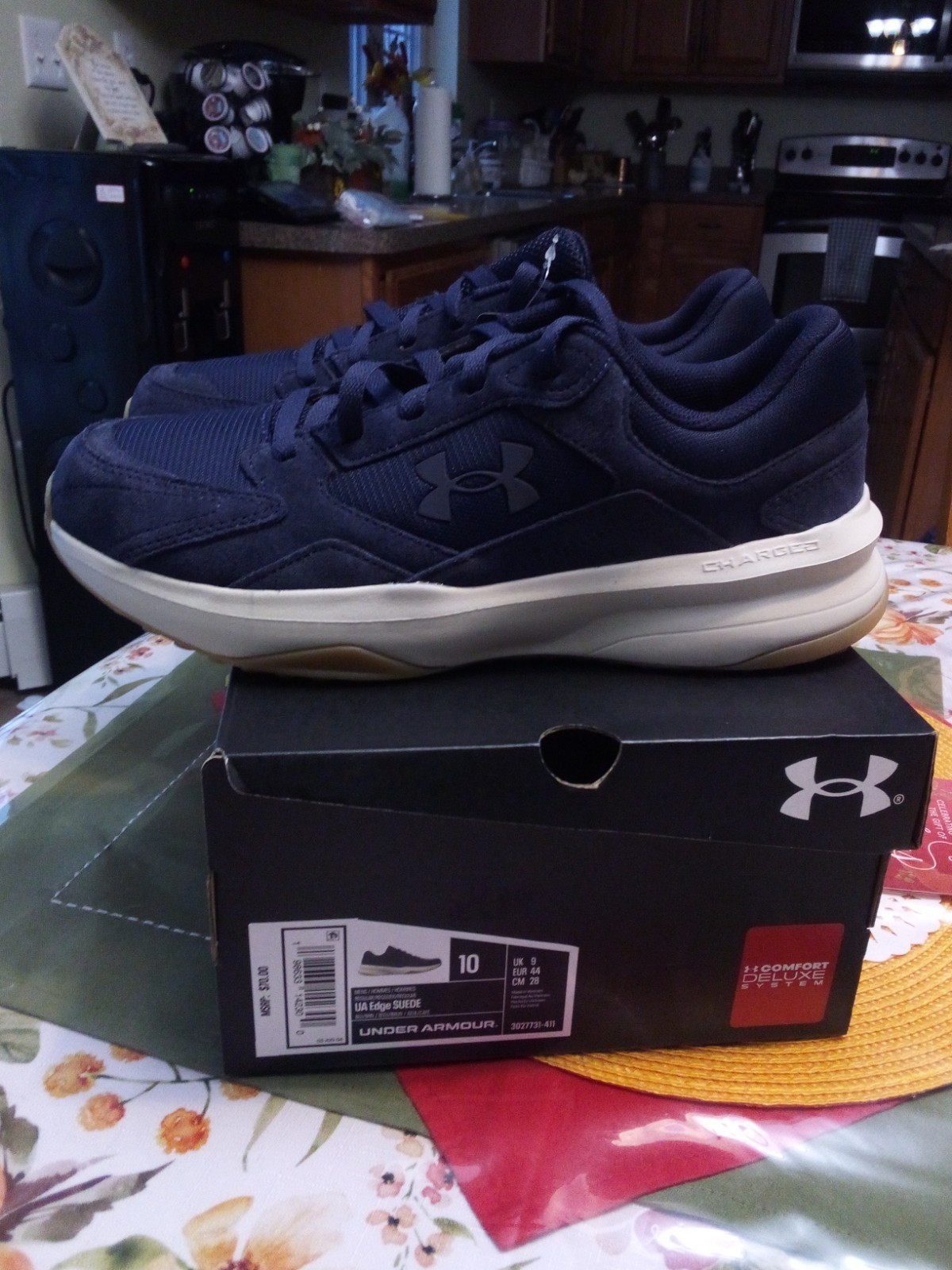 Size 10 – Under Armour Charged Edge Suede Midnight Navy