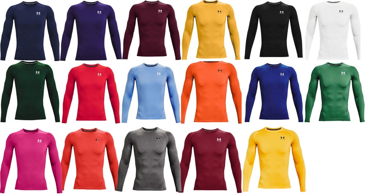 Under Armour Men’s HeatGear Long Sleeve Compression Shirt-1361524-FREE SHIPPING