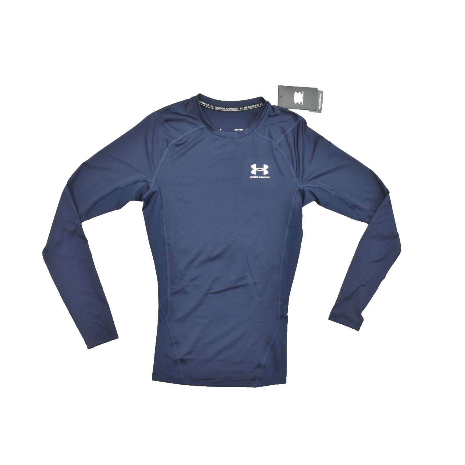 Under Armour HeatGear Men’s Compression Shirt Regular Size S Blue Polyester NEW