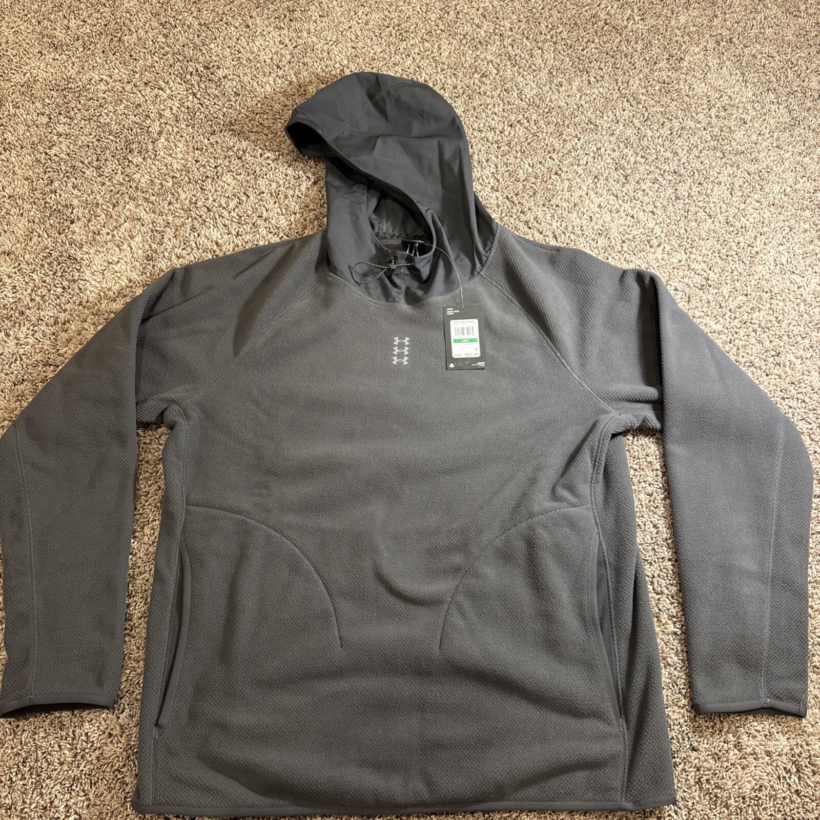 NWT Under Armour Fleece Terrain Hoodie Size Large Color Grey 1373740