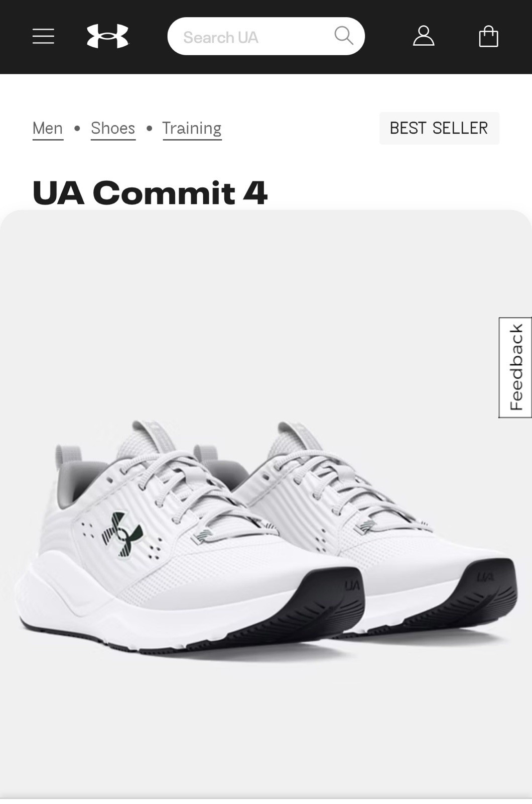 Men’s Under Armour Charge Commit TR 4 Training Shoes – Size 9.5 – New w/Box