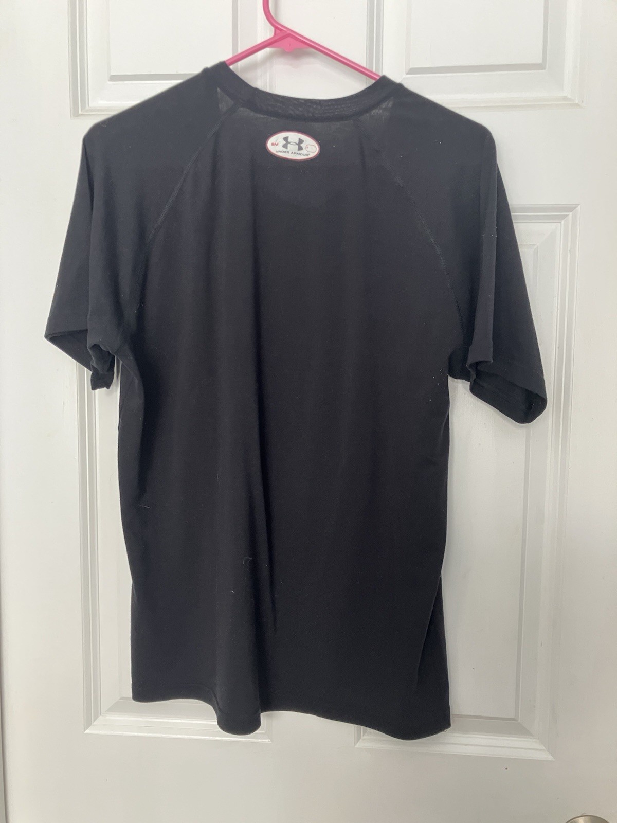 Under Armour HeatGear Compression T-Shirt Men Black L Athletic Moisture Wicking