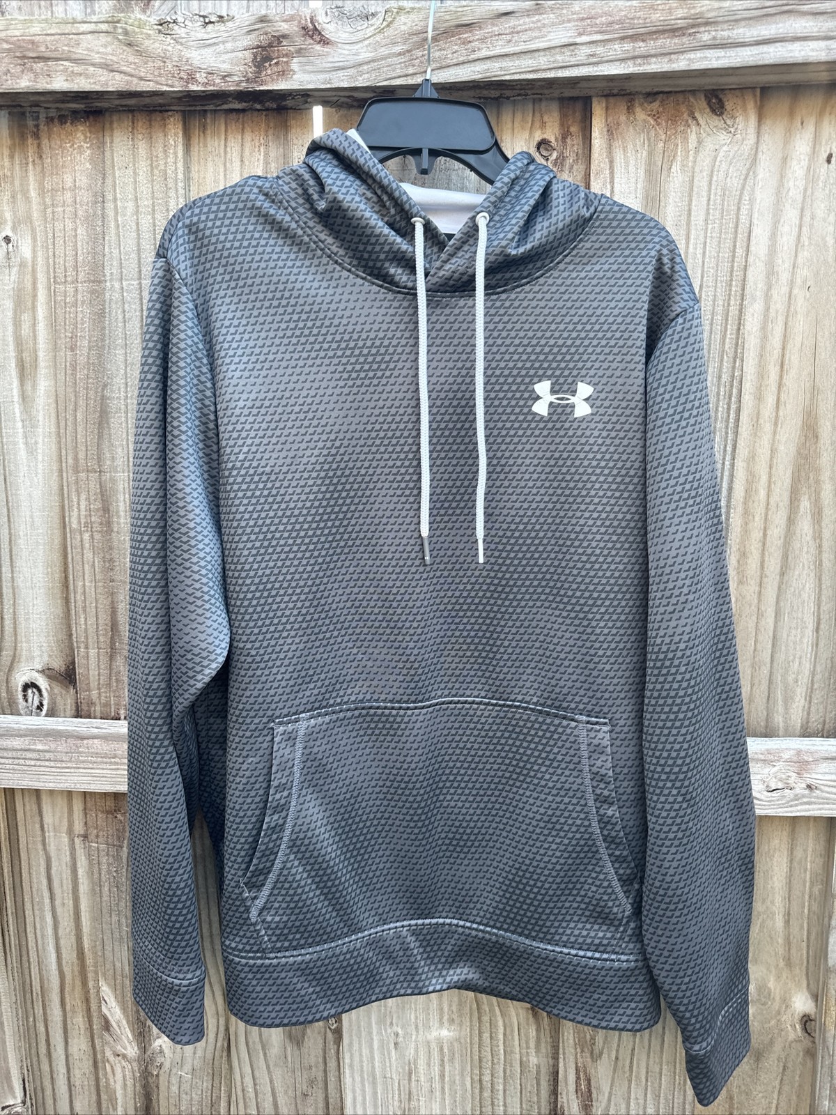 Under Armour Unisex Gray ColdGear Pullover L/S Hoodie Geo Modern Athleisure M