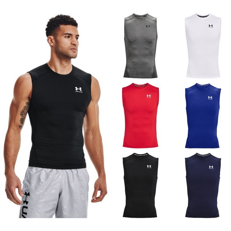 Under Armour 1361522 Men’s UA HeatGear Armour Compression T-Shirt Sleeveless Tee