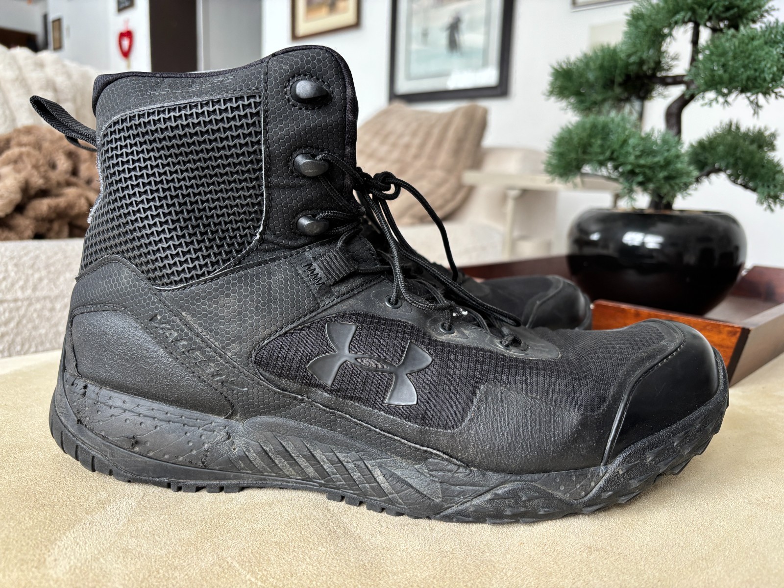 Under Armour Valsetz RTS 1.5 Black Tactical Boots 1257847-001 Size 14