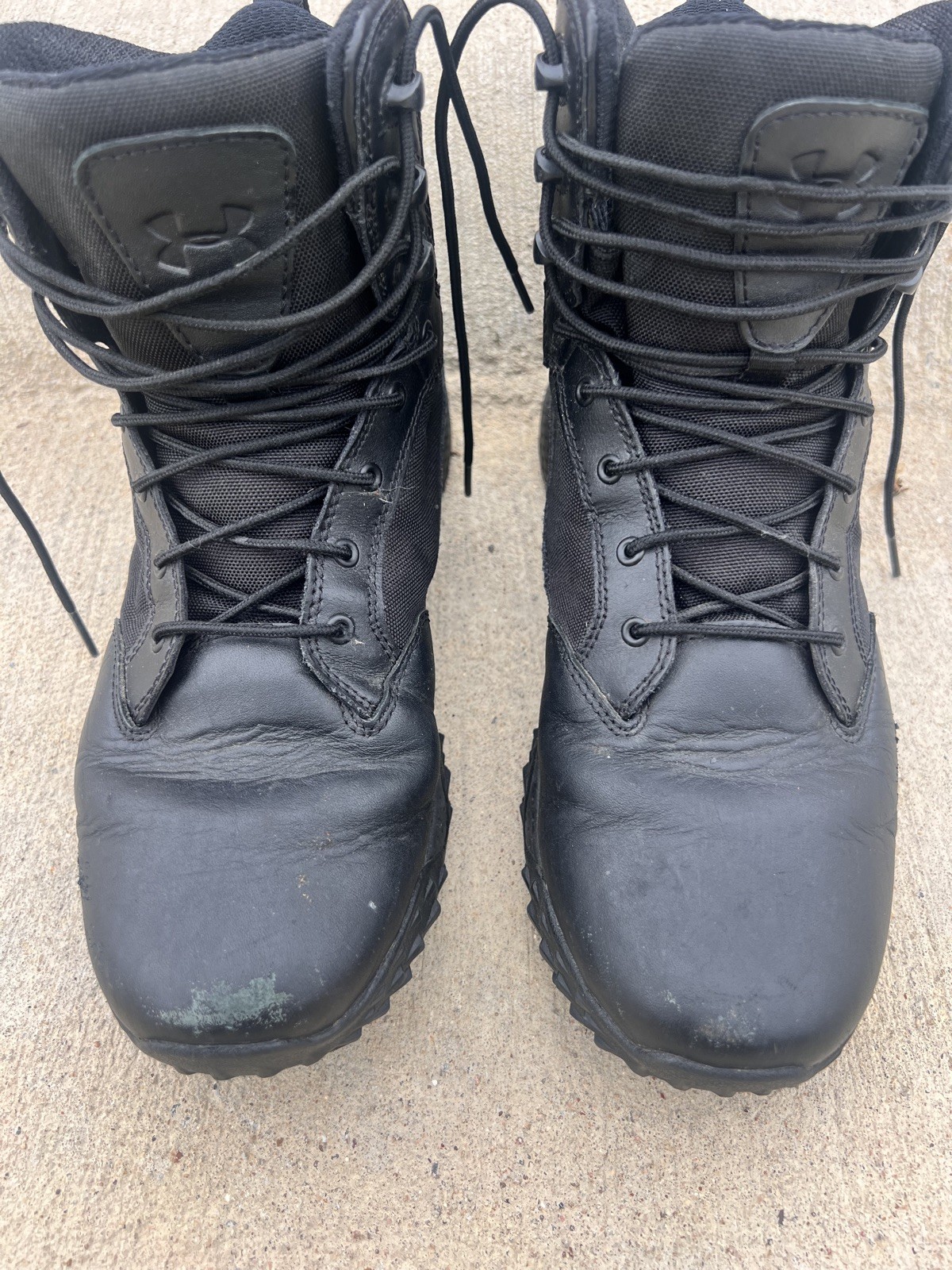 Men’s Under Armour Black tactical leather Boots 9