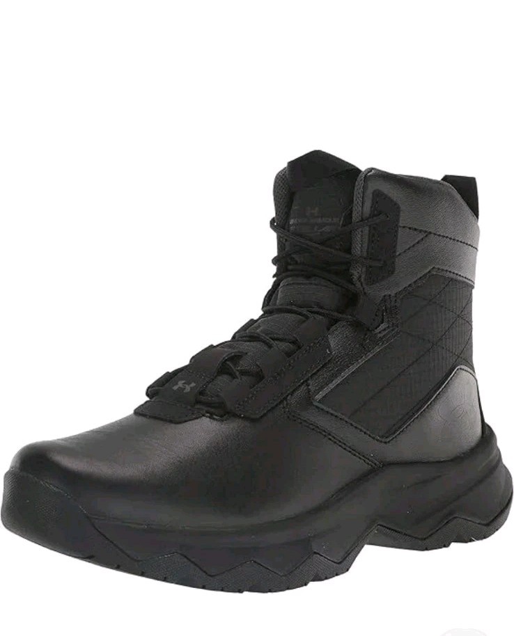 Under Armour Men’s Stellar G2 6″ Side Zip Tactical Boots, Black, Size 8.5 New