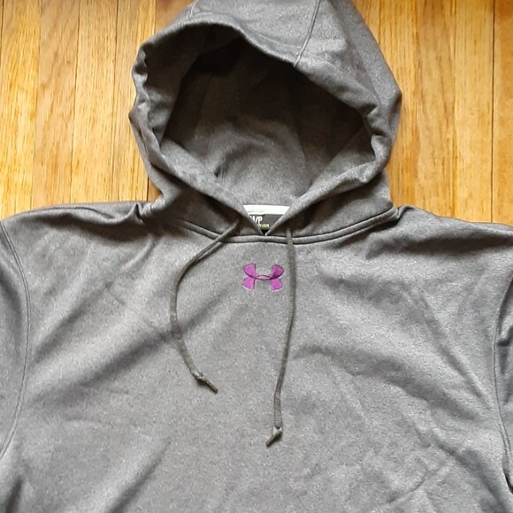 Under Armour Hoodie Small Loose Fit Pullover Grey