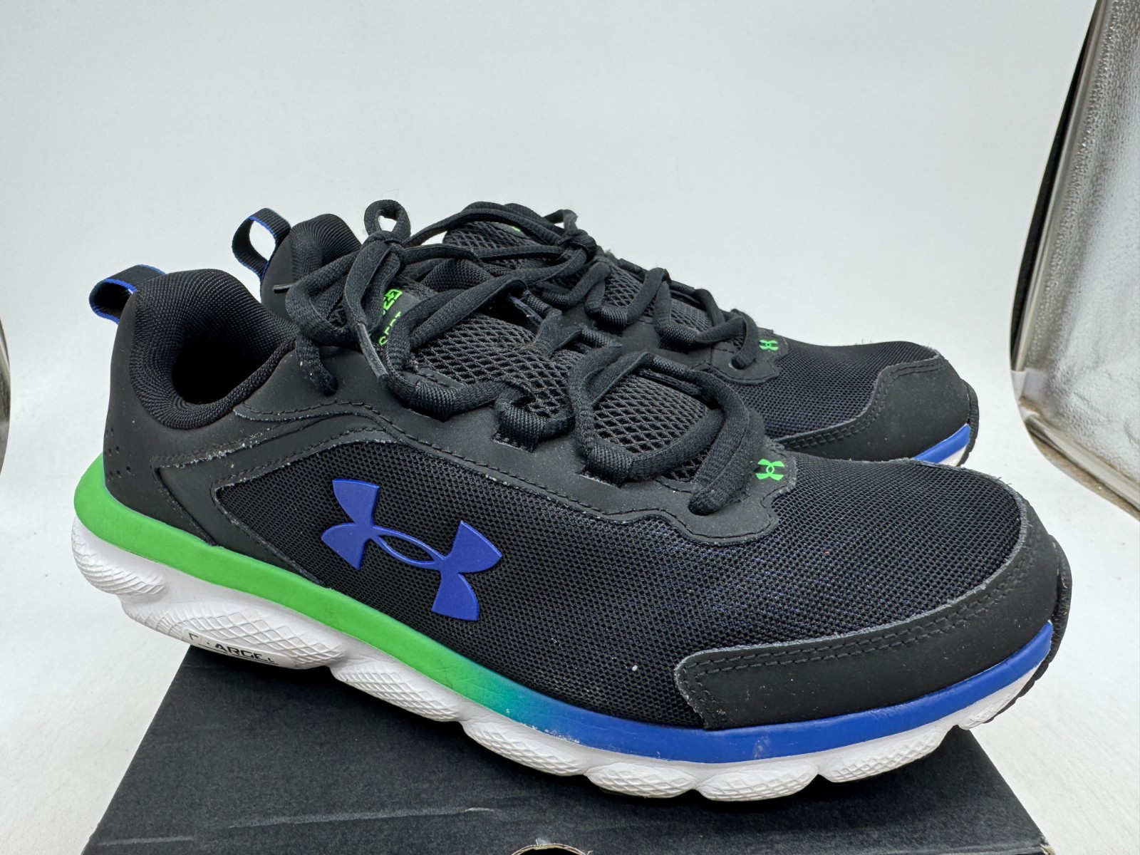Under Armour Charged Assert 9 Running Sneakers Men’s Black Mesh Low Top – 10