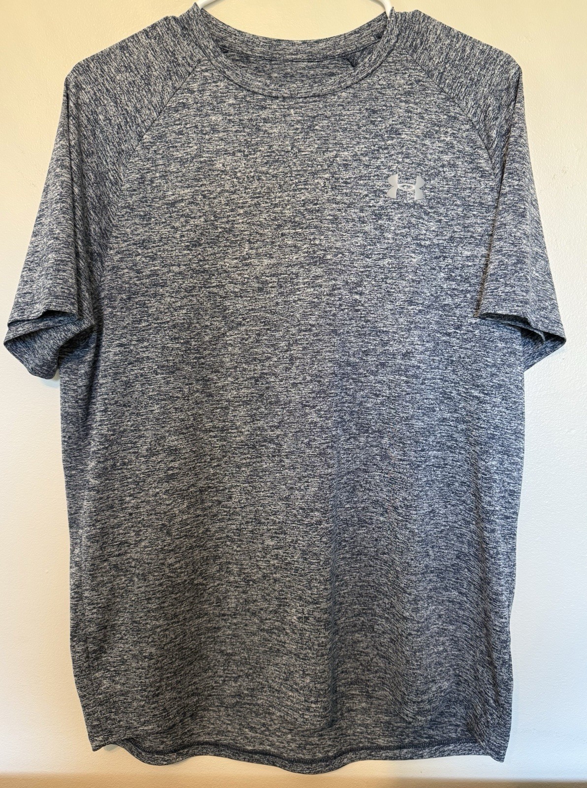 Men’s Under Armour The Tech Tee Heat Gear, Heather Blue, Size Medium