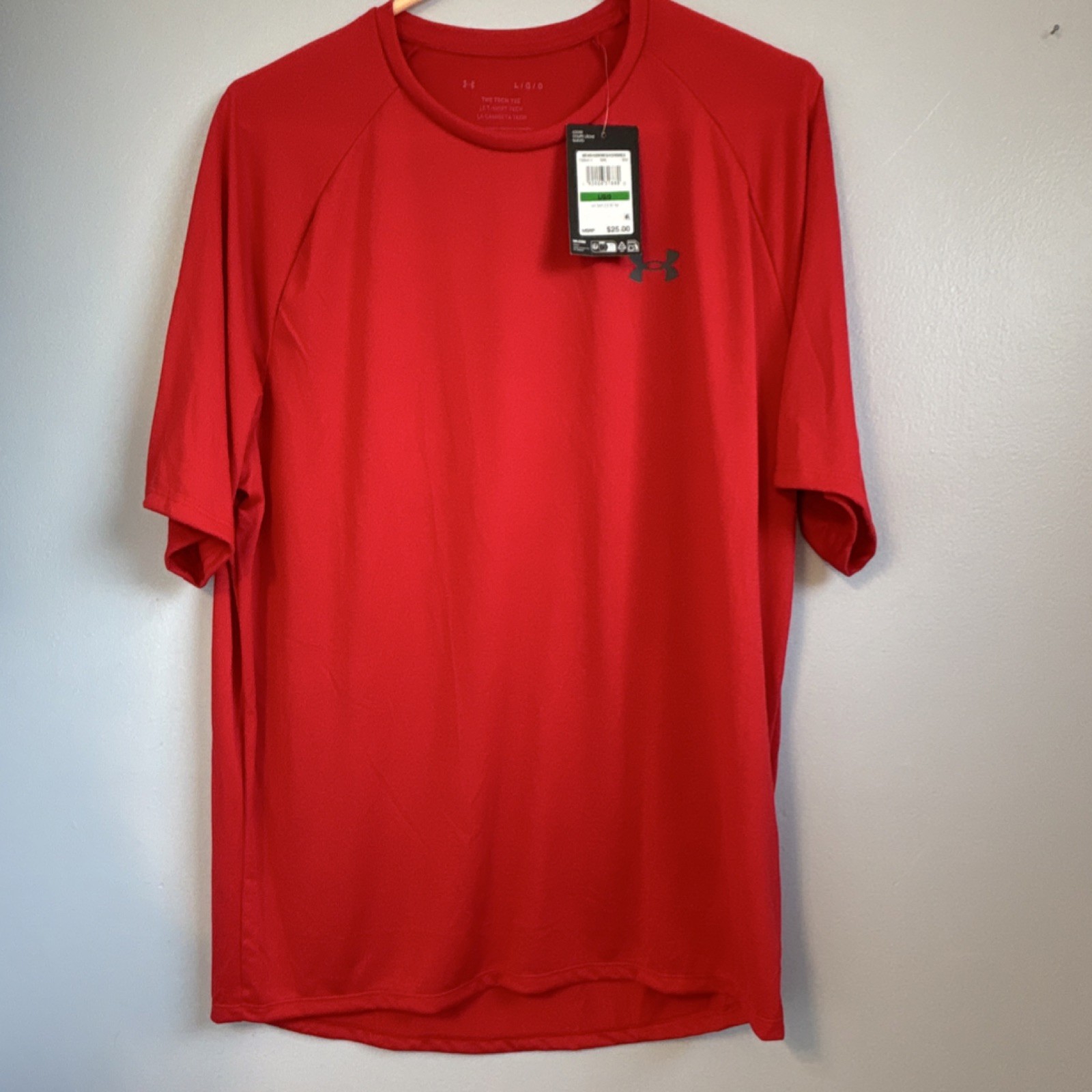 Under Armour UA Tech 2.0 SS Tee Red L Men’s Lightweight Moisture Wicking