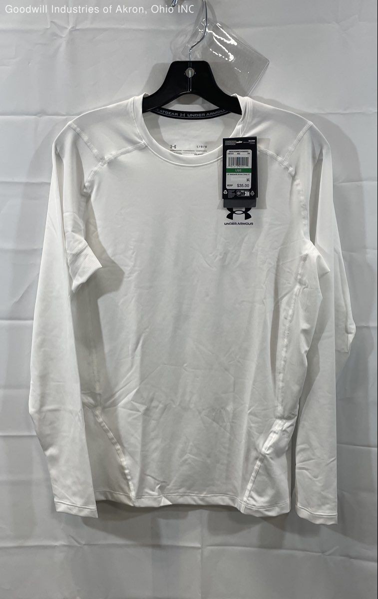 Under Armour Men’s HeatGear Armour Comp LS Shirt White Compression NWT L