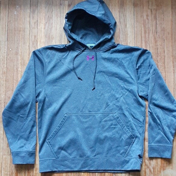 Under Armour Loose Hoodie Pullover Grey Sweatshirt Size Small Unisex