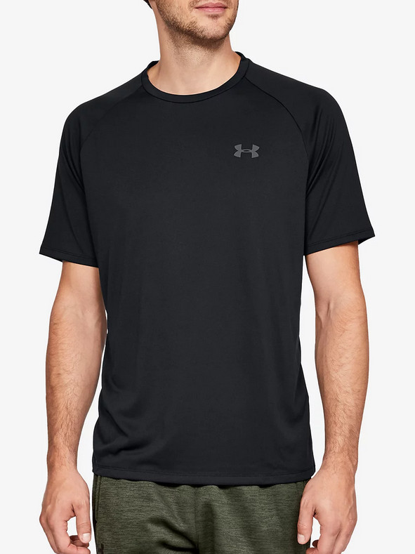 Under Armour Men’s The Tech Tee Round Neck Short-Sleeve T-Shirt, Black, XL
