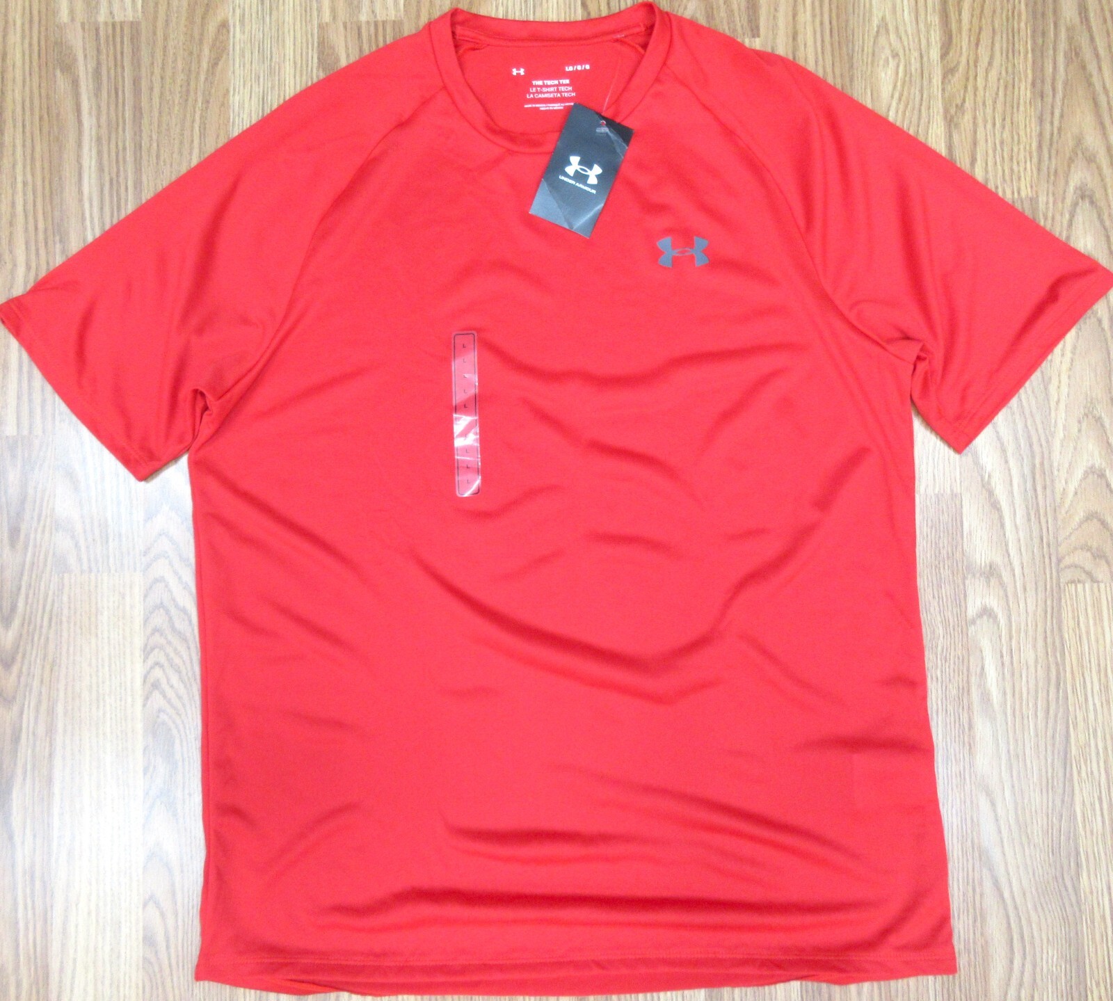 NEW! UNDER ARMOUR TECH TEE RED T-SHIRT Sz LARGE, L