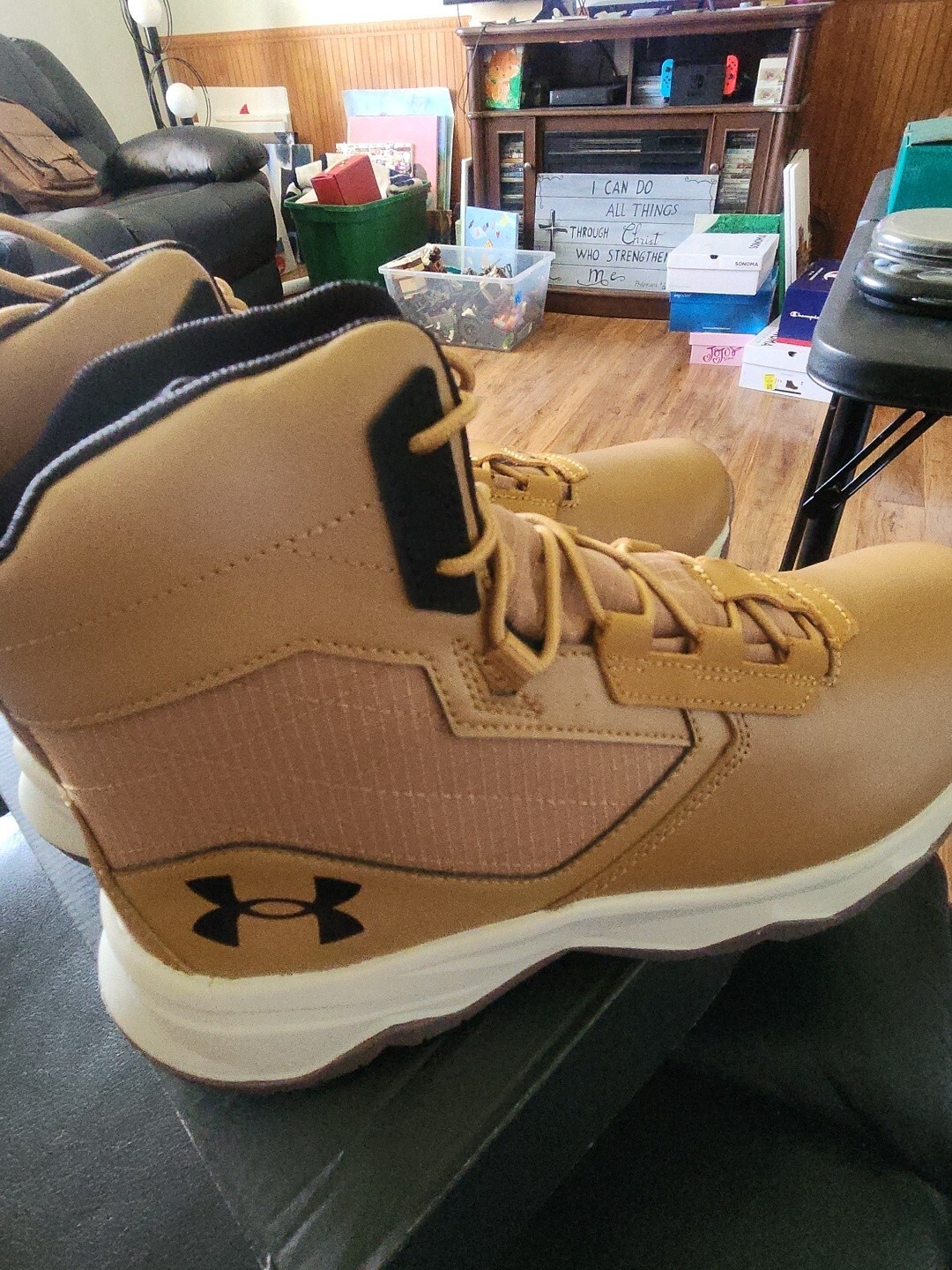 Under Armour UA Stellar G2 6″ Boots Mens 13 Brown Tactical Duty Street Hiking