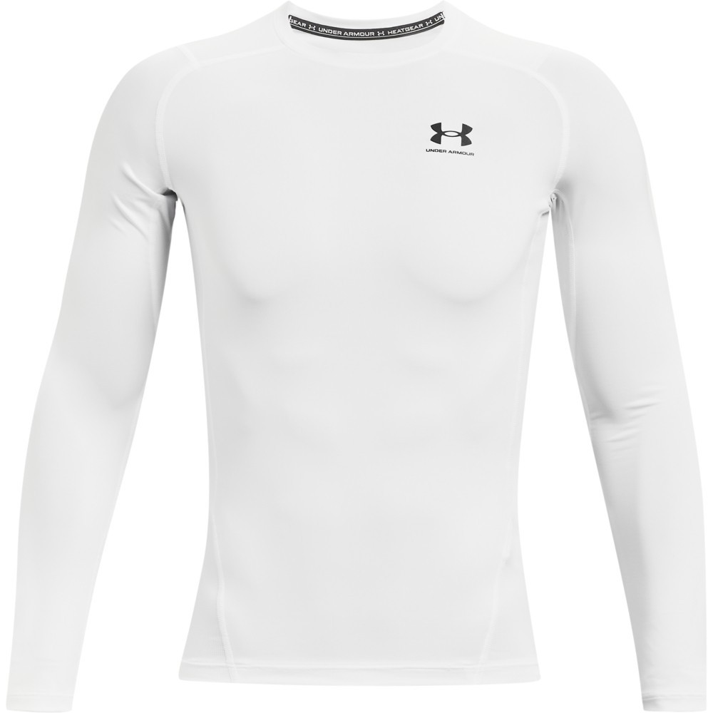 Under Armour 1361524 Men’s UA HeatGear Armour Compression L/S Shirt, White Large