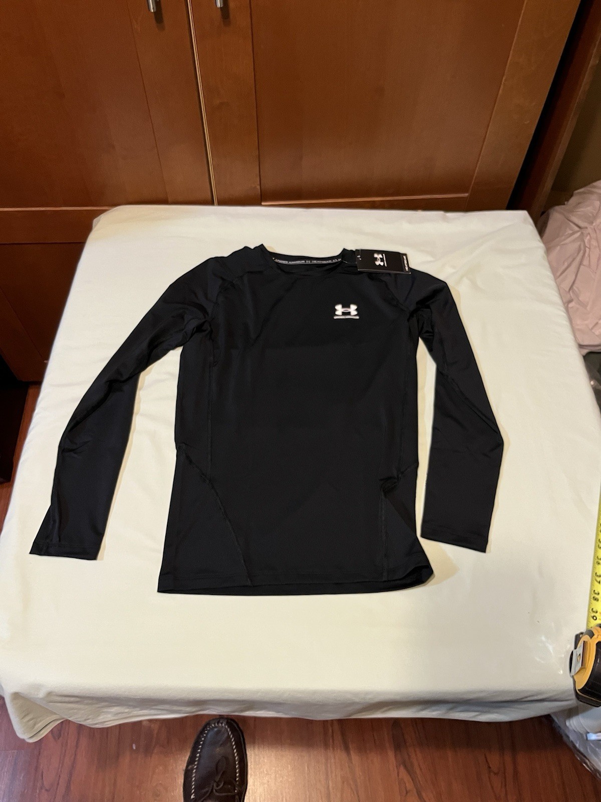 Under Armour Men’s Heat Gear LS Compression T-Shirt Black Poly Spandex Large NWT