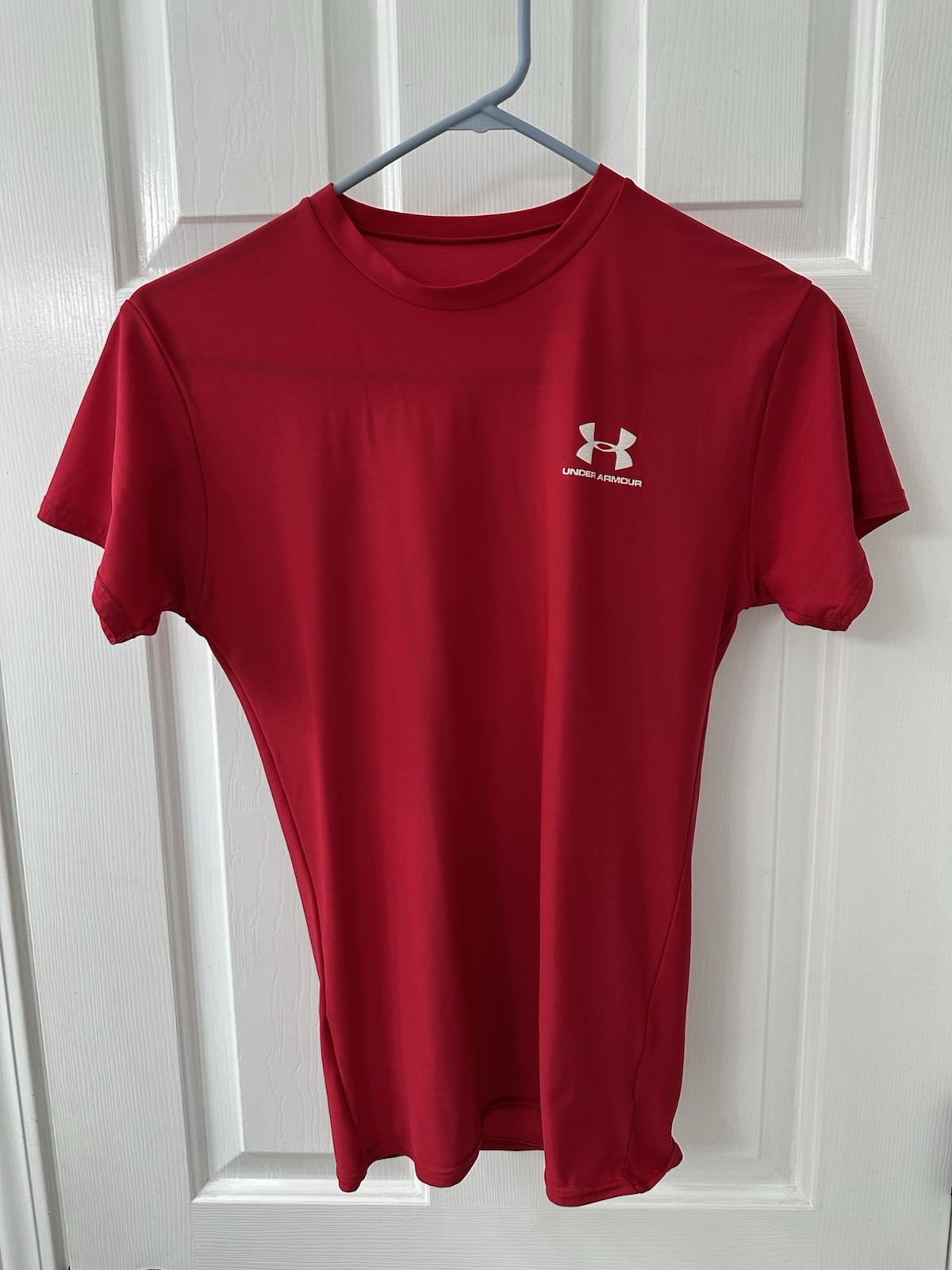Under Armour – Short Sleeve Compression Tee Shirt – Athletic – Red – Size MD