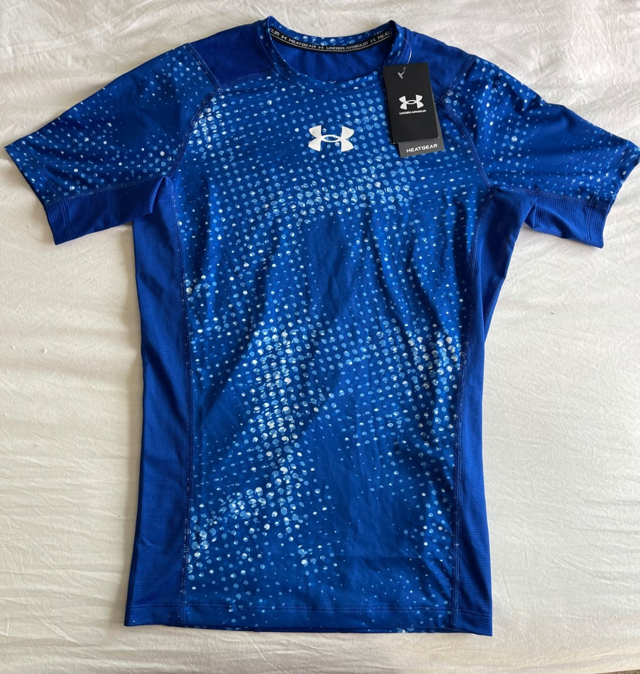 Under Armour NWT Men’s HeatGear Printed Compression Shirt Size Medium – Blue