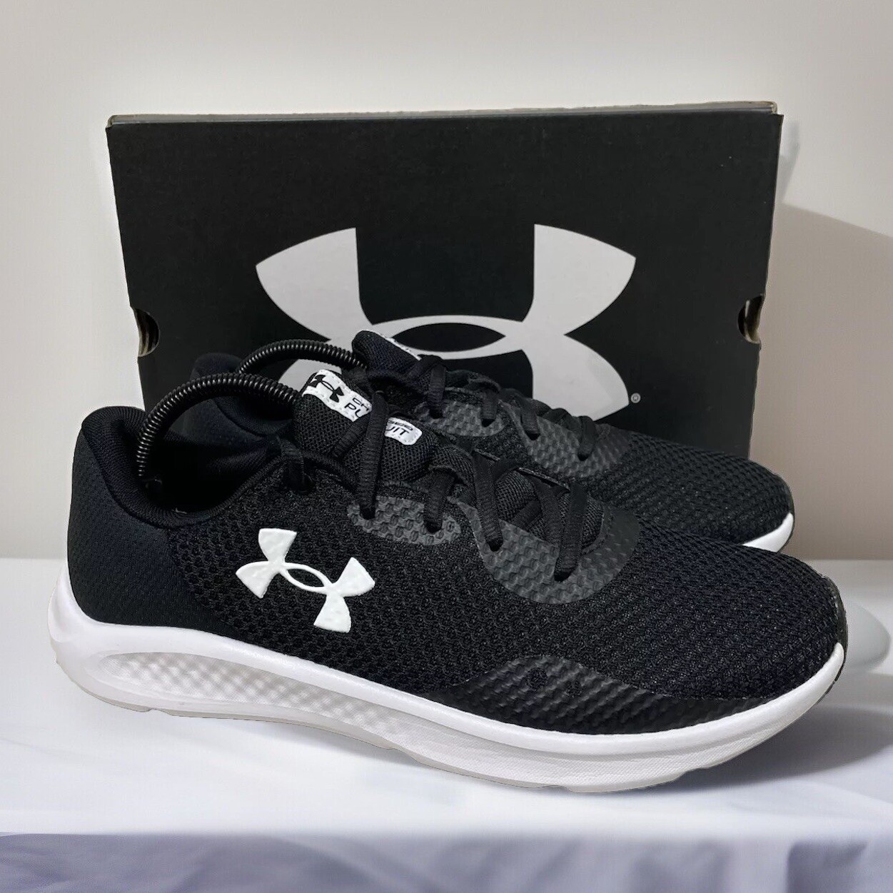 Under Armour Men’s Charged Pursuit 3 Running Shoes sz 10 Black Athletic Sneakers
