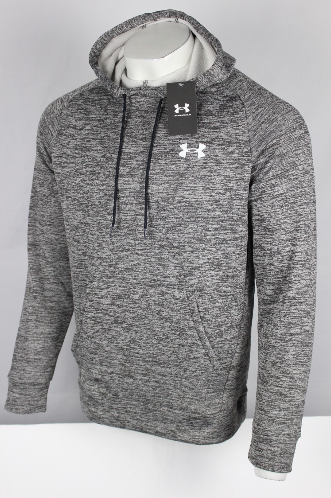 Under Armour Men’s Fleece Twist Hoodie Sweatshirt Black Heather 1373405 001
