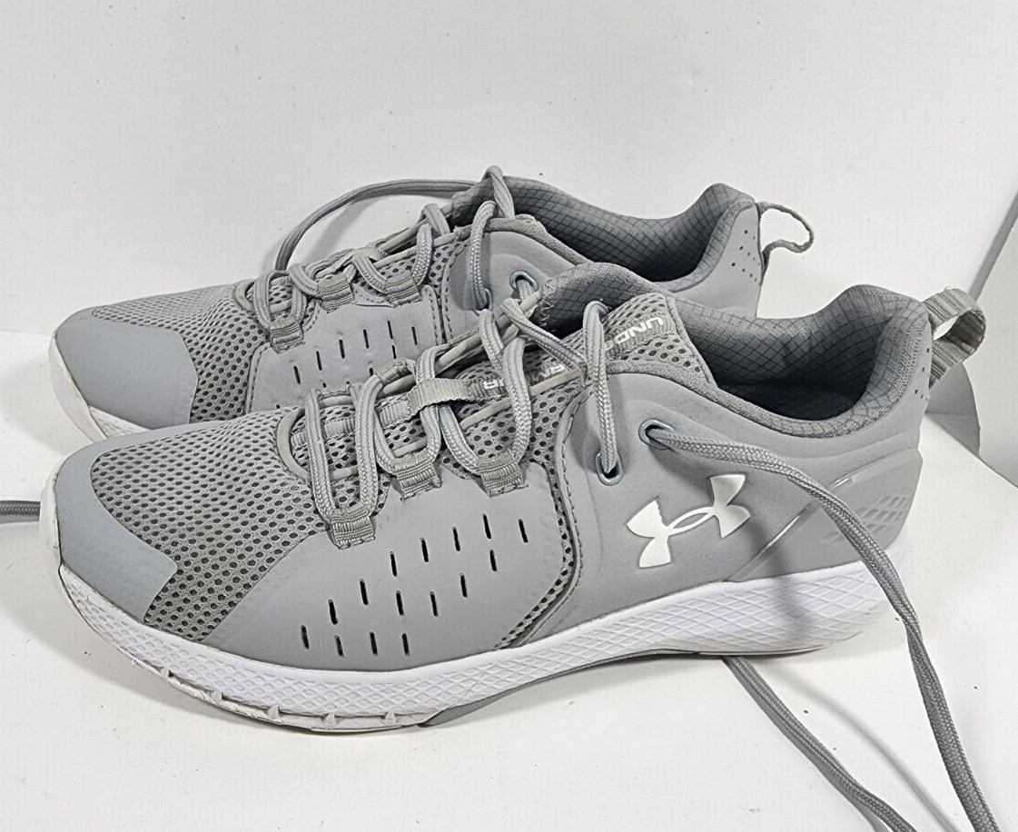 Under Armour Charged Commit 2 3022027-102 Running training Shoe Men’s Sz 7 Gray
