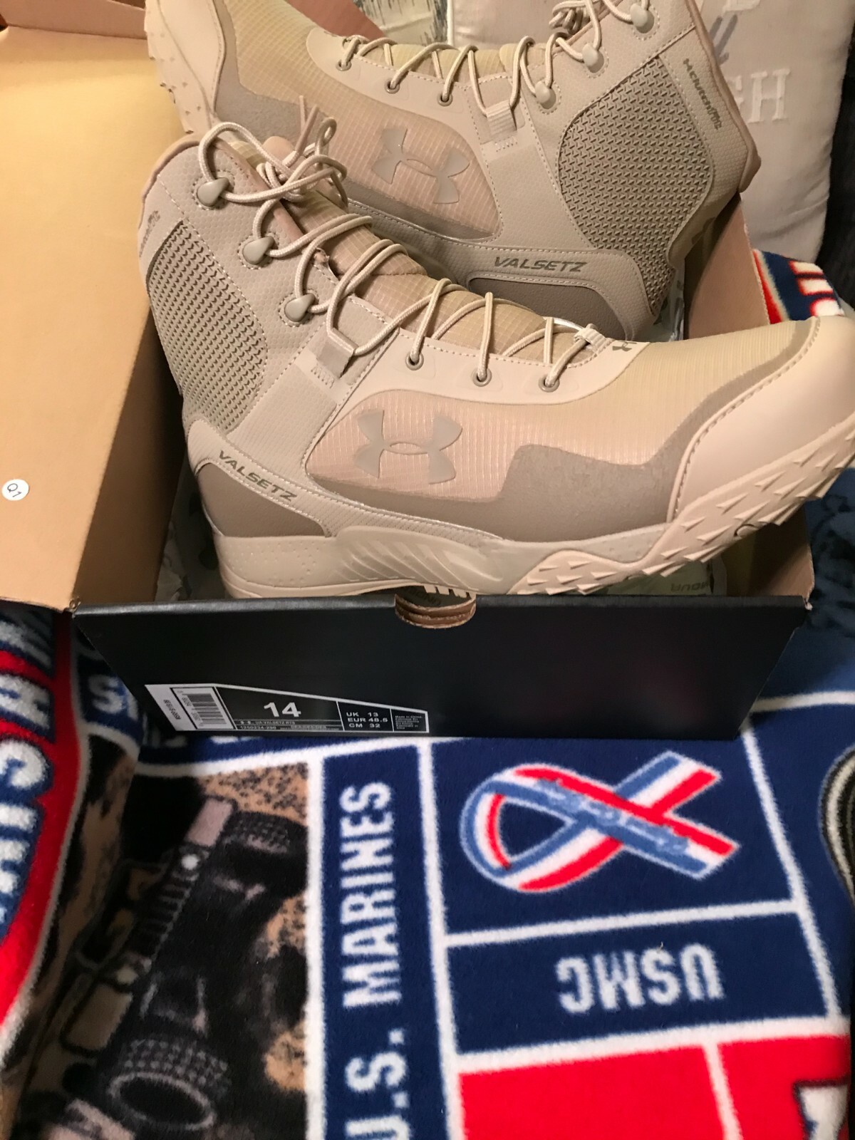 Men Under Armour  RTS  Military Boots SZ 14. Desert Sand  #1250234-290 NWT