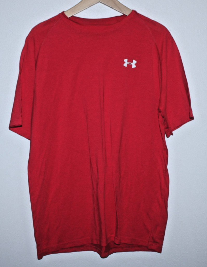 Under Armour Men’s Compression T-Shirt Medium 46″ Chest 28″ T2B Red Activewear ~