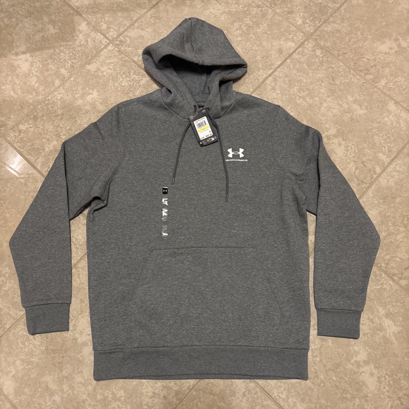 Under Armour UA ICON Fleece Hoodie Mens M Gray NEW $60