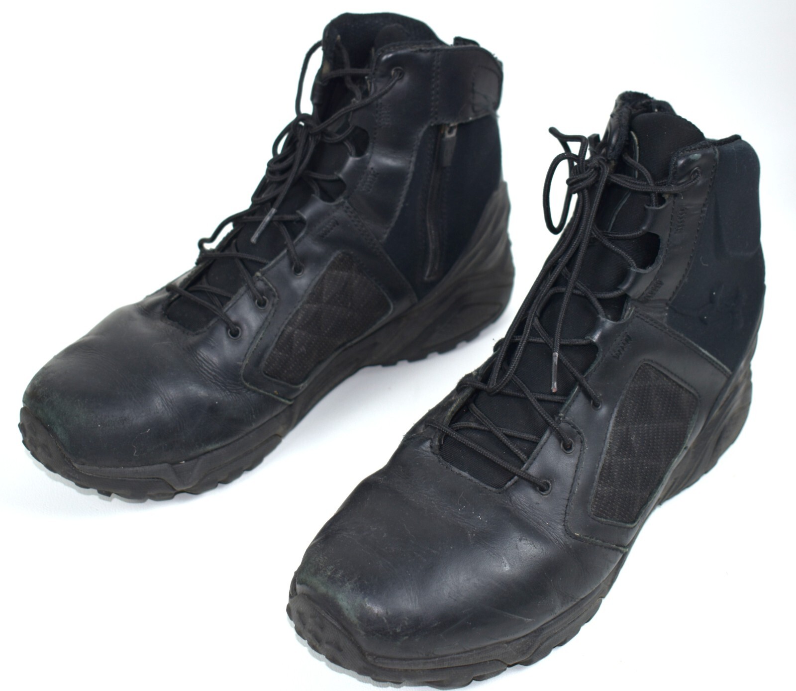 UNDER ARMOUR  Side Zip Boots High Top Tactical Size 12 Black