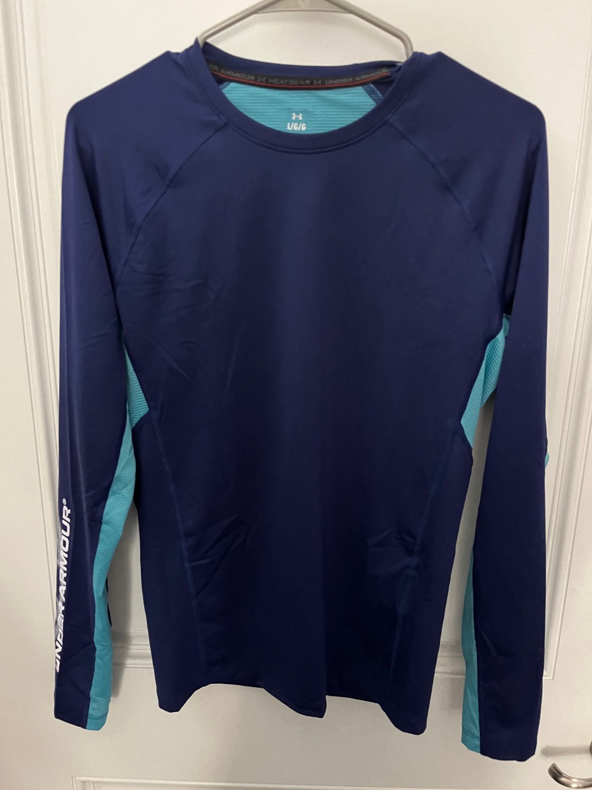 $60 Under Armour Heatgear Compression LS Shirt Blue Men’s Large 1383330-468 NWT