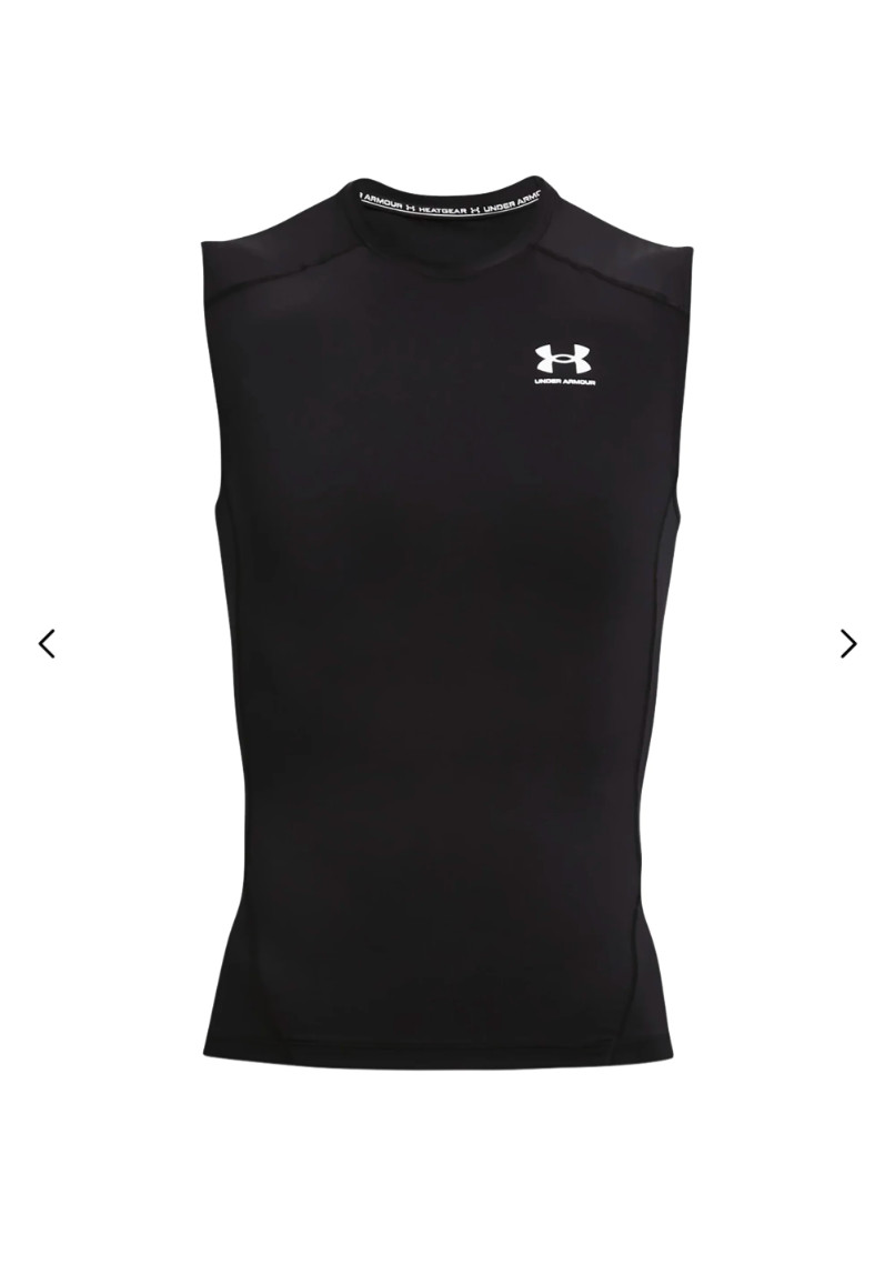 NWT Under Armour Heat Gear Compression Shirt Sleeveless Black Size M (0259)
