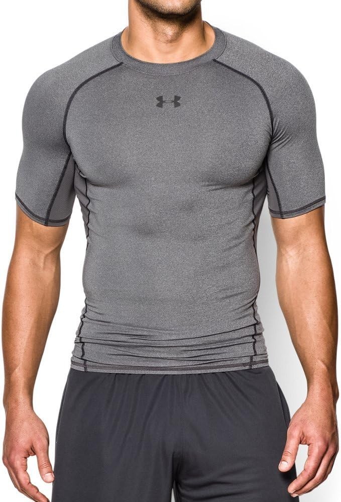 Under Armour HeatGear Armour Men’s Short Sleeve Compression Shirt | Gray | XL