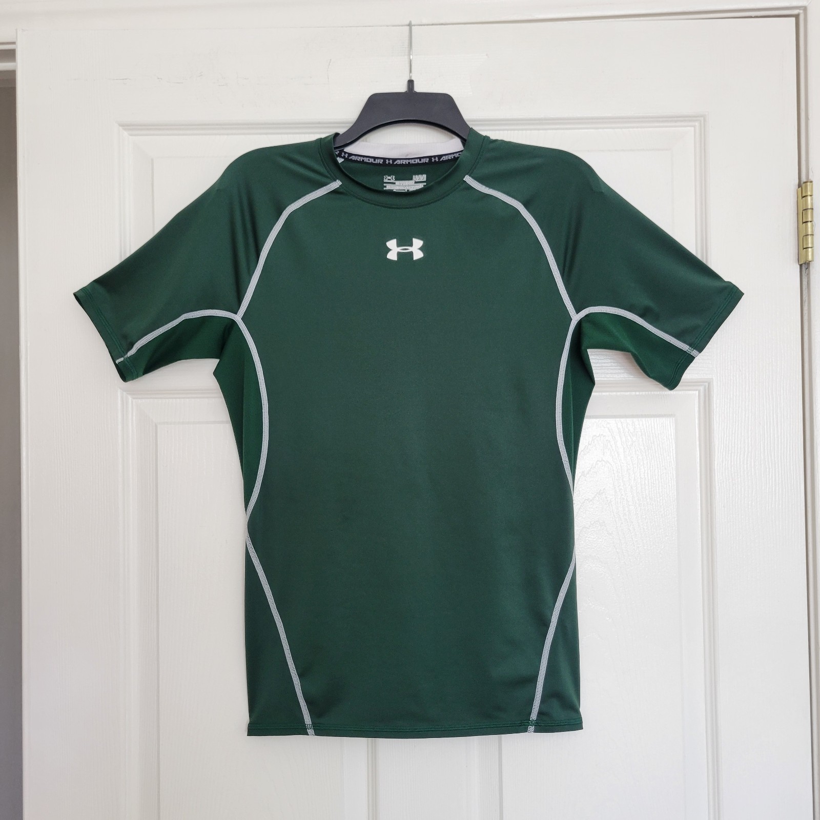Under Armour Heatgear Compression Short Sleeve Green T-Shirt Size Large