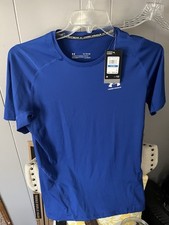 Under Armour Men’s Heat Gear Compression T-Shirt Blue Poly Spandex XL – NWT