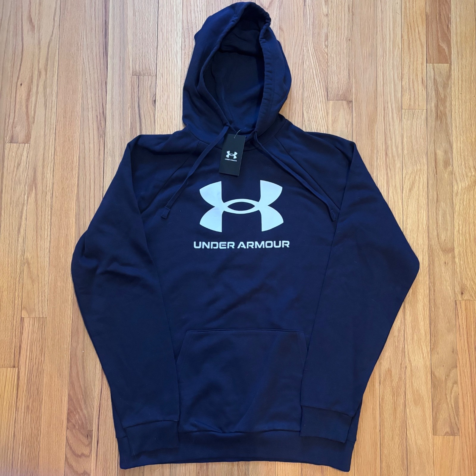 New With Tags Under Armour Rival Fleece Hoodie Navy – Large