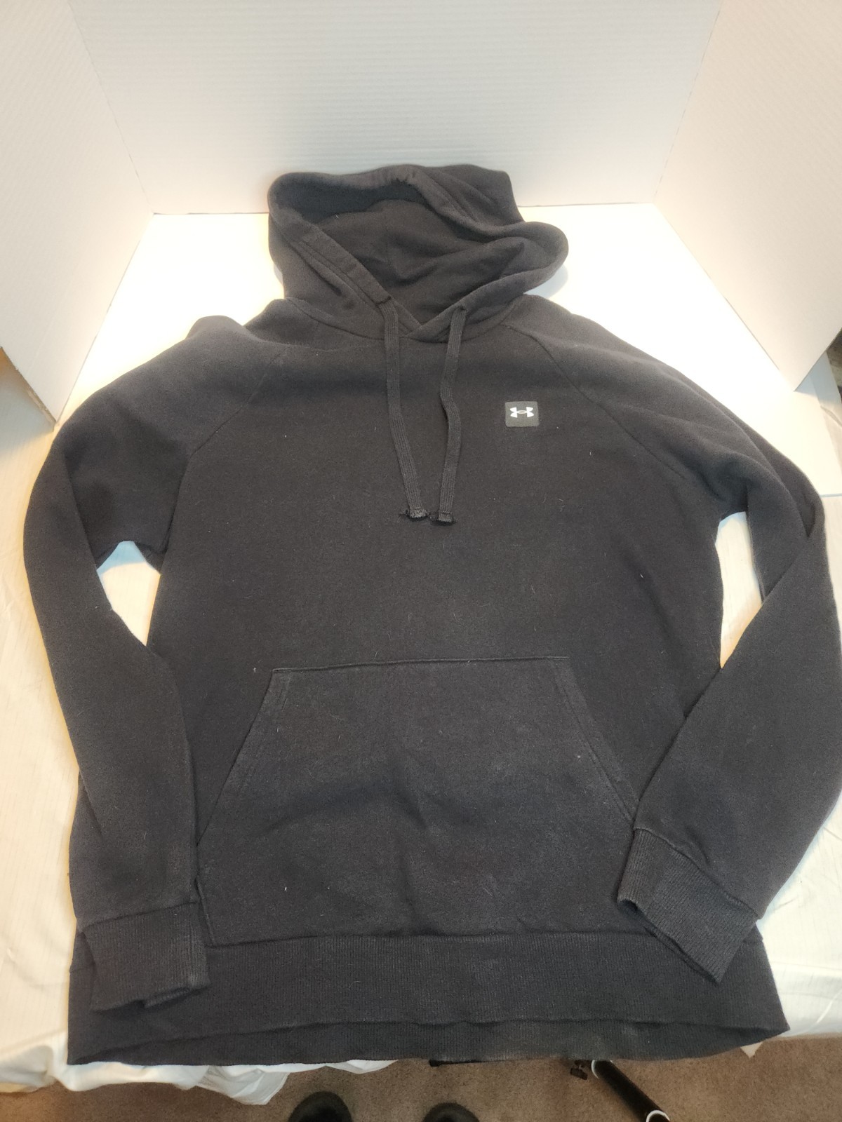 UNDER ARMOR Coldgear Loose Fit Pull Over Hoodie Black Size Med
