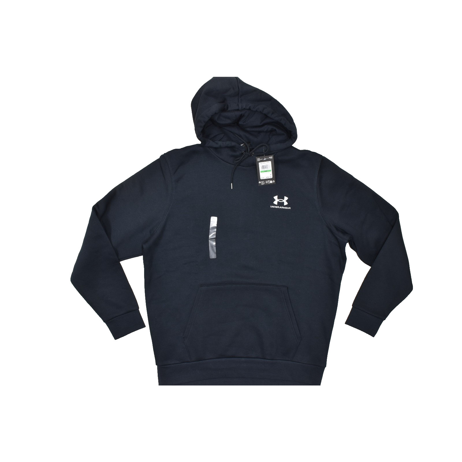 Under Armour Men’s Icon Fleece Hoodie Regular Size L Black NWT Loose Fit Cotton
