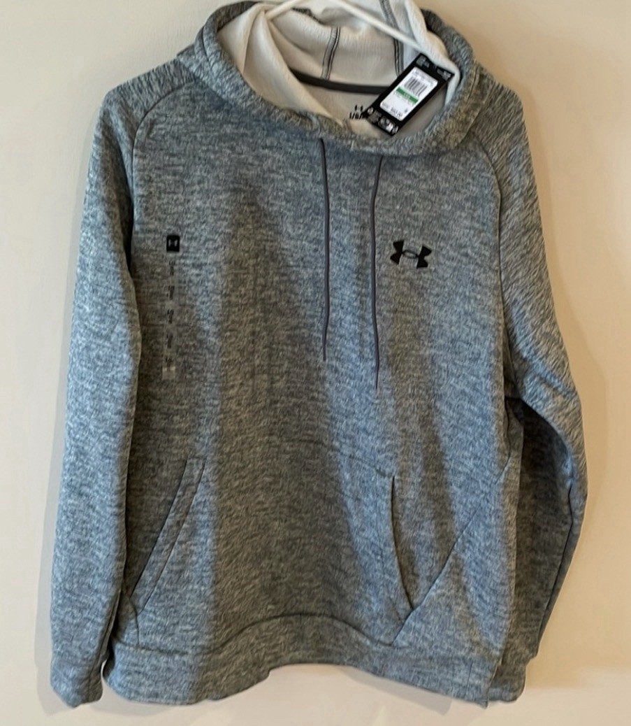 NWT MEN’S UNDER ARMOUR UA FLEECE TWIST HOODIE LARGE BRAND NEW Grey