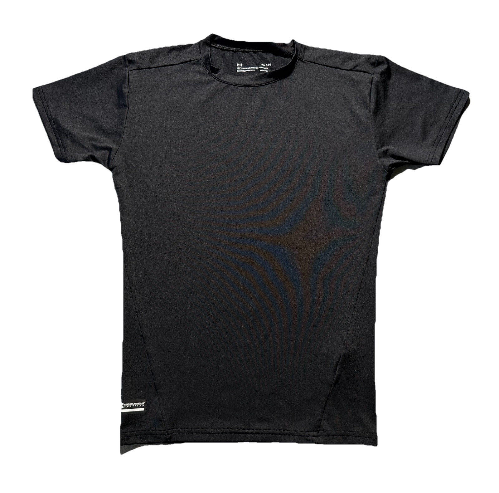 Under Armour Compression Shirt Mens Large Black Short Sleeve Tactical Heatgear