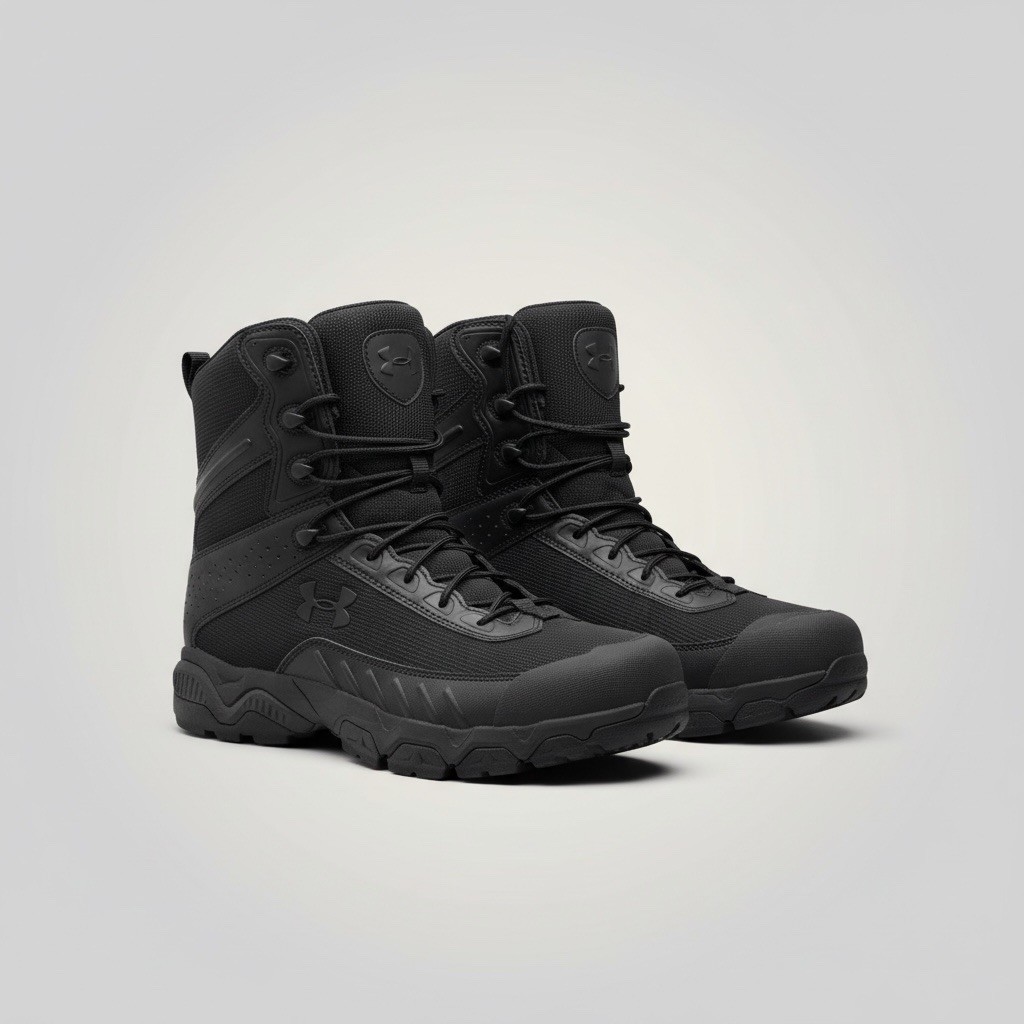 Under Armour Men’s Size 10.5 Valsetz 2.0 Black Tactical Combat Boots Mid Top