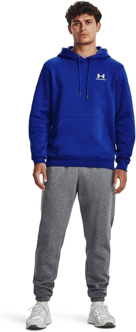 NWT Under Armour Men’s Essential Fleece Hoodie Small Royal Blue 1373880-400 UA P