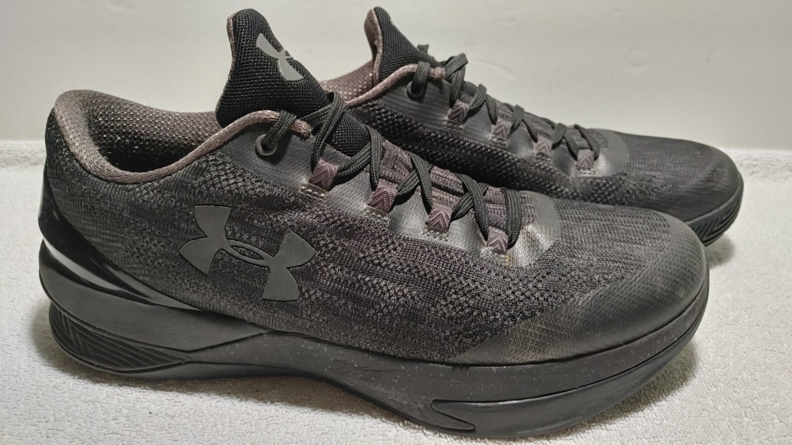 Under Armour (1286379-002) Mens Shoes   Black Fabric Lace-Ups Athletic