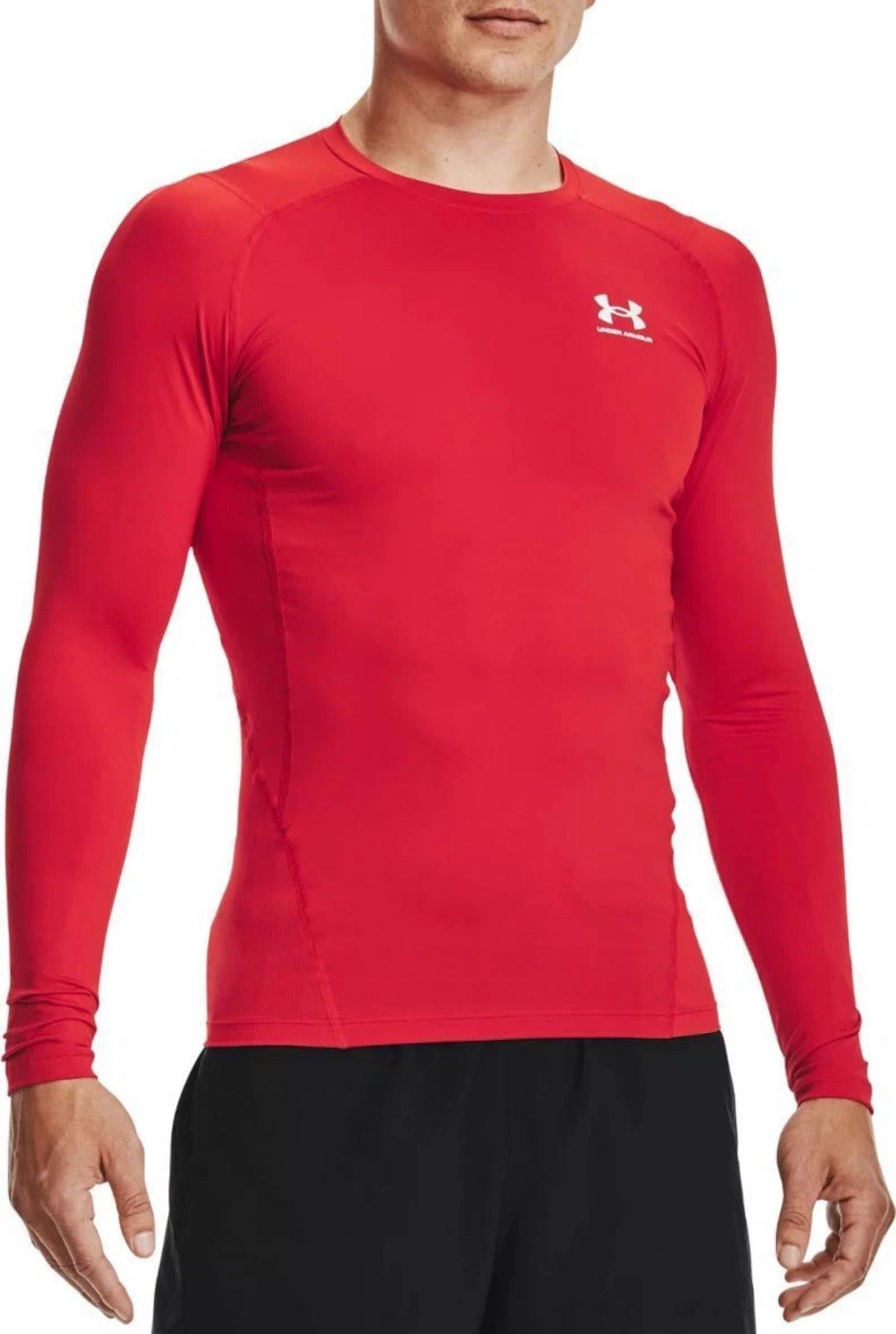 NWT Under Armour Long Sleeve HeatGear Compression Shirt Red 1361524-834 Men’s L